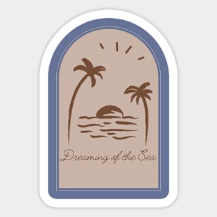 Dreaming of the Sea Palm Trees Sticker